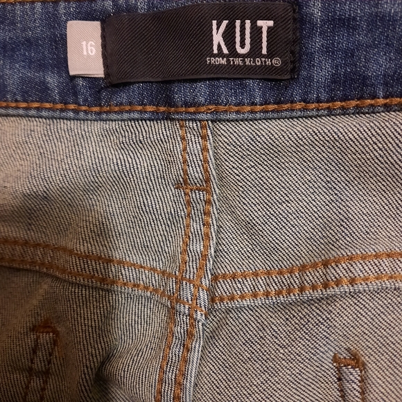 Kut From The Kloth Gidget Fray Shorts Women Plus 16 Blue Denim Jeans Cut Off - Picture 4 of 7